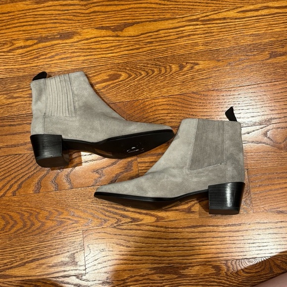 NWOB Rag & Bone Rover Ankle Boot Womens EU 40 Cemento Gray Suede Chelsea Boot - Picture 6 of 9